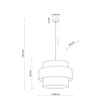TK Lighting CALISTO függeszték fém, szövet, fekete, E27 - TK-4999