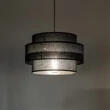 TK Lighting CALISTO függeszték fém, szövet, fekete, E27 - TK-4999