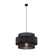 TK Lighting CALISTO függeszték fém, szövet, fekete, E27 - TK-4999