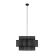 TK Lighting CALISTO függeszték fém, szövet, fekete, E27 - TK-4999