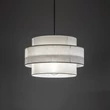 TK Lighting CALISTO függeszték fém, szövet, fehér, E27 - TK-5095