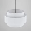 TK Lighting CALISTO függeszték fém, szövet, fehér, E27 - TK-5095