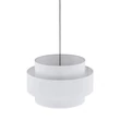 TK Lighting CALISTO függeszték fém, szövet, fehér, E27 - TK-5095