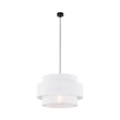 TK Lighting CALISTO függeszték fém, szövet, fehér, E27 - TK-5095