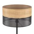 TK Lighting NICOL állólámpa fém, fa, fekete, barna, E27 - TK-5123