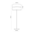 TK Lighting NICOL állólámpa fém, fa, fekete, barna, E27 - TK-5123