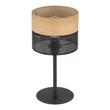 TK Lighting NICOL asztali lámpa fém, fa, fekete, barna, E27 - TK-5124