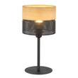 TK Lighting NICOL asztali lámpa fém, fa, fekete, barna, E27 - TK-5124