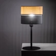 TK Lighting NICOL asztali lámpa fém, fa, fekete, barna, E27 - TK-5124