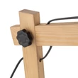 TK Lighting OSLO asztali lámpa fém, fa, fekete, barna, E27 - TK-5346