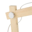 TK Lighting OSLO asztali lámpa fém, fa, fehér, barna, E27 - TK-5347