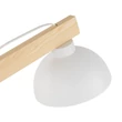 TK Lighting OSLO asztali lámpa fém, fa, fehér, barna, E27 - TK-5347