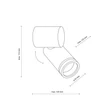 TK Lighting JET mennyezet lámpa fém, fekete, GU10 - TK-5349