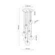 TK Lighting NILOS függeszték fém, üveg, fekete, áttetsző, G9 - TK-5362