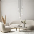 TK Lighting NILOS függeszték fém, üveg, fekete, áttetsző, G9 - TK-5362