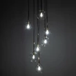 TK Lighting NILOS függeszték fém, üveg, fekete, áttetsző, G9 - TK-5362