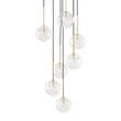 TK Lighting NILOS függeszték fém, üveg, fekete, áttetsző, G9 - TK-5362