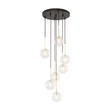 TK Lighting NILOS függeszték fém, üveg, fekete, áttetsző, G9 - TK-5362
