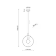 TK Lighting ESME függeszték fém, üveg, fekete, szürke, E27 - TK-5379