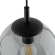 TK Lighting ESME függeszték fém, üveg, fekete, szürke, E27 - TK-5379