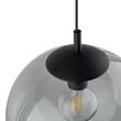 TK Lighting ESME függeszték fém, üveg, fekete, szürke, E27 - TK-5380