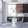 TK Lighting ESME függeszték fém, üveg, fekete, szürke, E27 - TK-5381