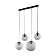 TK Lighting ESME függeszték fém, üveg, fekete, szürke, E27 - TK-5381
