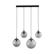 TK Lighting ESME függeszték fém, üveg, fekete, szürke, E27 - TK-5381