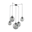 TK Lighting ESME függeszték fém, üveg, fekete, szürke, E27 - TK-5382
