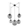 TK Lighting ESME függeszték fém, üveg, fekete, szürke, E27 - TK-5382