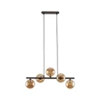 TK Lighting ESTERA függeszték fém, üveg, barna, borostyán, G9 - TK-6105