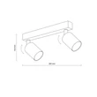 TK Lighting TOP mennyezeti spotlámpa fém, fekete, GU10 - TK-6175