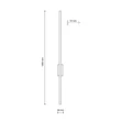 TK Lighting FLASH fali lámpa fém, fa, fekete, barna, LED, 24W, 3000K, 1200Lm - TK-6431