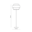 TK Lighting TRIO állólámpa fém, szövet, fekete, narancssárga, kék, E27 - TK-6452
