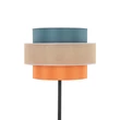 TK Lighting TRIO állólámpa fém, szövet, fekete, narancssárga, kék, E27 - TK-6452