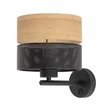 TK Lighting NICOL fali lámpa fém, fa, fekete, barna, E27 - TK-6539