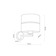TK Lighting NICOL fali lámpa fém, fa, fekete, barna, E27 - TK-6539