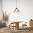 TK Lighting ERIS függeszték fém, fa, fekete, barna, E27 - TK-6586