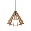 TK Lighting ERIS függeszték fém, fa, fekete, barna, E27 - TK-6586