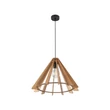 TK Lighting ERIS függeszték fém, fa, fekete, barna, E27 - TK-6586