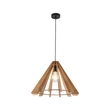 TK Lighting ERIS függeszték fém, fa, fekete, barna, E27 - TK-6586