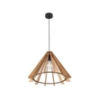 TK Lighting ERIS függeszték fém, fa, fekete, barna, E27 - TK-6586