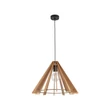 TK Lighting ERIS függeszték fém, fa, fekete, barna, E27 - TK-6586