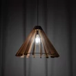 TK Lighting ERIS függeszték fém, fa, fekete, barna, E27 - TK-6611