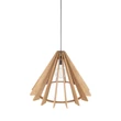 TK Lighting ERIS függeszték fém, fa, fekete, barna, E27 - TK-6611