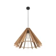 TK Lighting ERIS függeszték fém, fa, fekete, barna, E27 - TK-6611