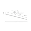 TK Lighting TEO mennyezet lámpa fém, fa, fekete, barna, LED, 22W, 3000K, 2807Lm - TK-6614