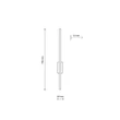 TK Lighting FLASH fali lámpa fém, fa, fekete, barna, LED, 12W, 3000K, 500Lm - TK-6625