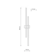 TK Lighting FLASH fali lámpa fém, fa, fekete, LED, 24W, 3000K, 1000Lm - TK-6626