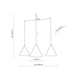 TK Lighting CONO függeszték fém, fekete, E27 - TK-6629